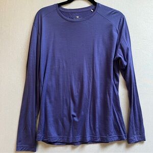 SEGMENTS 100% Merino Wool Long Sleeve Top Purple Size L